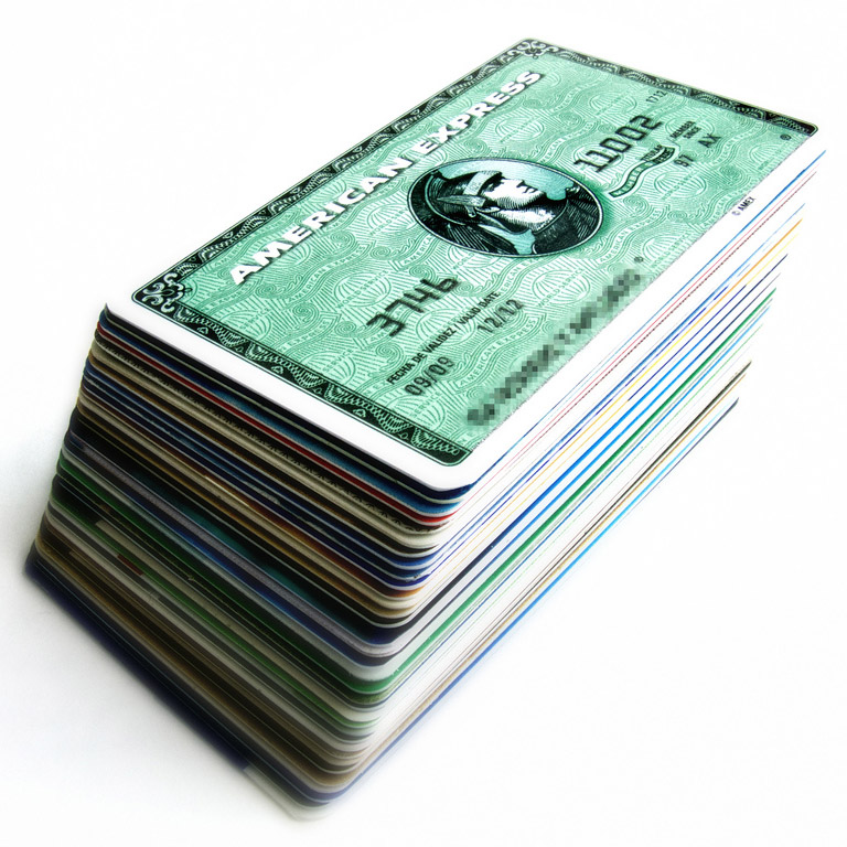 stack o' credit cards